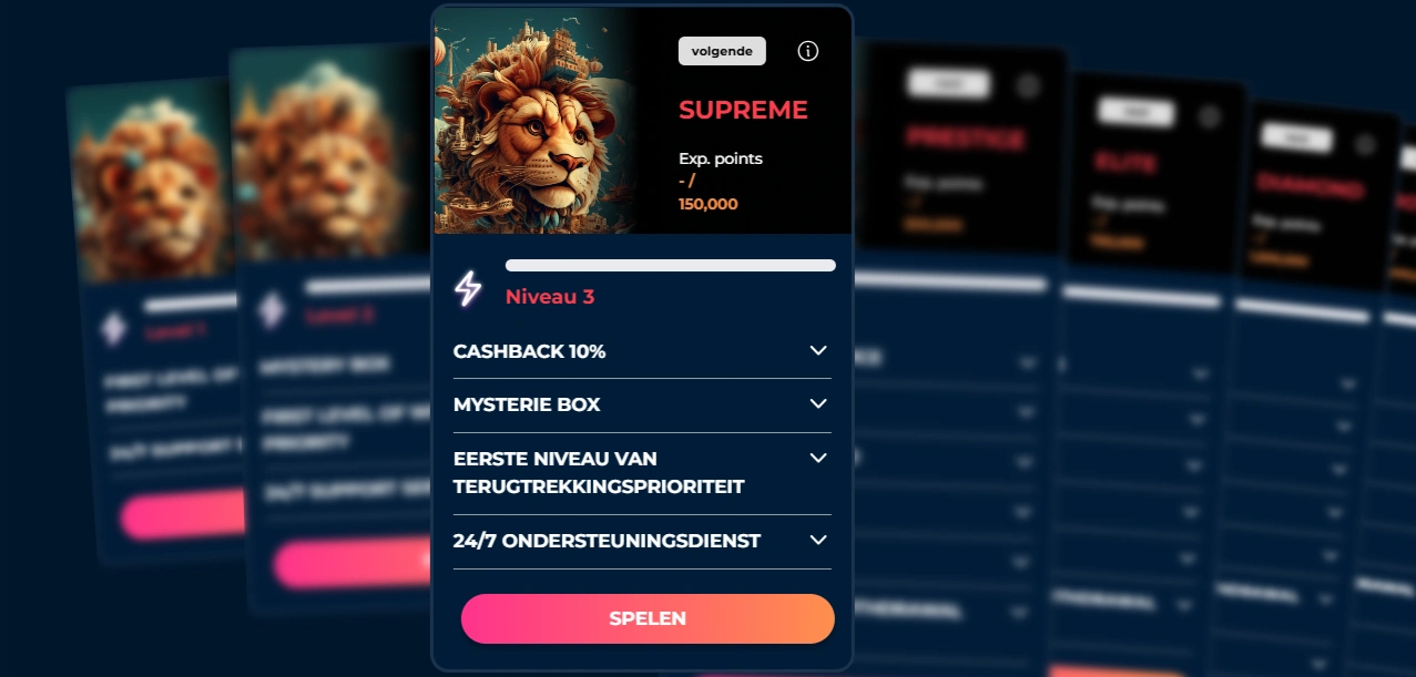onedun casino promoties vip niveaus nl