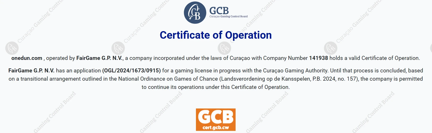 onedun casino veiligheid licentie nl